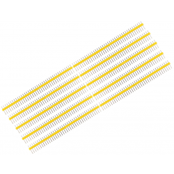 Listwa kołkowa 1x40pin raster 2,54mm żółta 10 sztuk